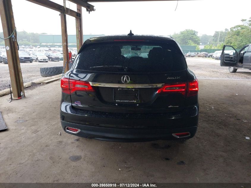 2014 Acura Mdx VIN: 5FRYD4H29EB010649 Lot: 39850918