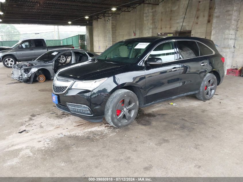 2014 Acura Mdx VIN: 5FRYD4H29EB010649 Lot: 39850918