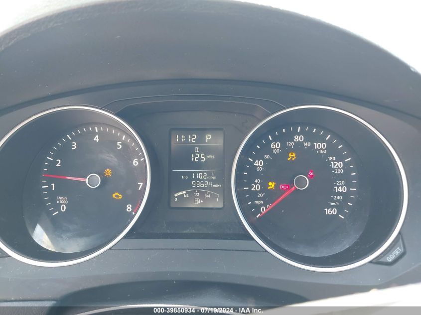 2016 Volkswagen Jetta 1.4T S VIN: 3VW267AJ7GM212471 Lot: 39850934