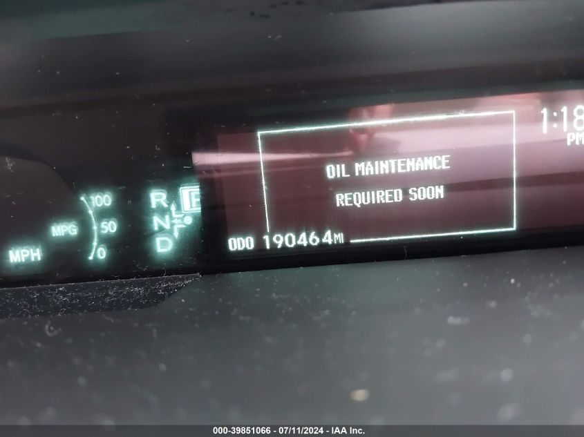 2011 Toyota Prius Three VIN: JTDKN3DU5B0261605 Lot: 39851066