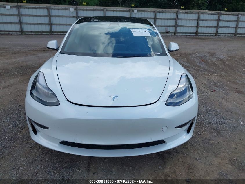 2021 Tesla Model 3 Standard Range Plus Rear-Wheel Drive VIN: 5YJ3E1EA9MF094974 Lot: 39851096