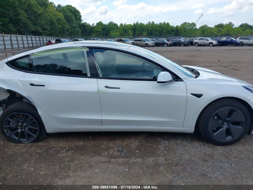 2021 Tesla Model 3 Standard Range Plus Rear-Wheel Drive VIN: 5YJ3E1EA9MF094974 Lot: 39851096