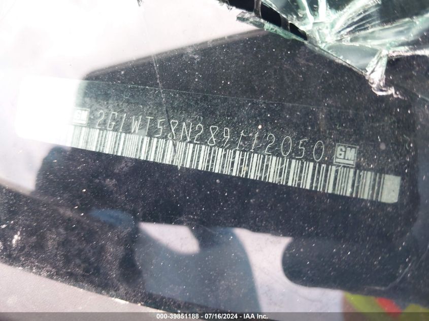 2008 Chevrolet Impala Lt VIN: 2G1WT58N289112050 Lot: 39851188