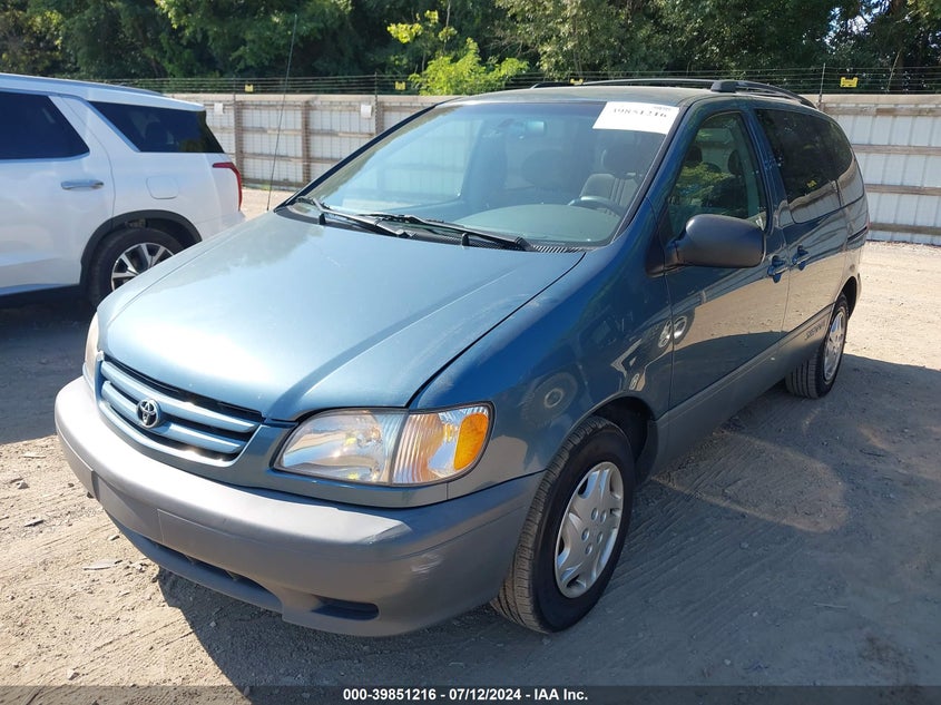 2001 Toyota Sienna Le/Xle VIN: 4T3ZF13CX1U321428 Lot: 39851216