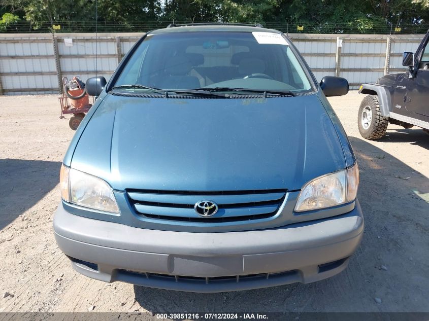 2001 Toyota Sienna Le/Xle VIN: 4T3ZF13CX1U321428 Lot: 39851216