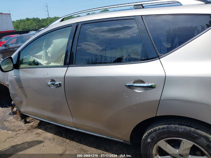 2010 Nissan Murano Sl VIN: JN8AZ1MW6AW131354 Lot: 39851219