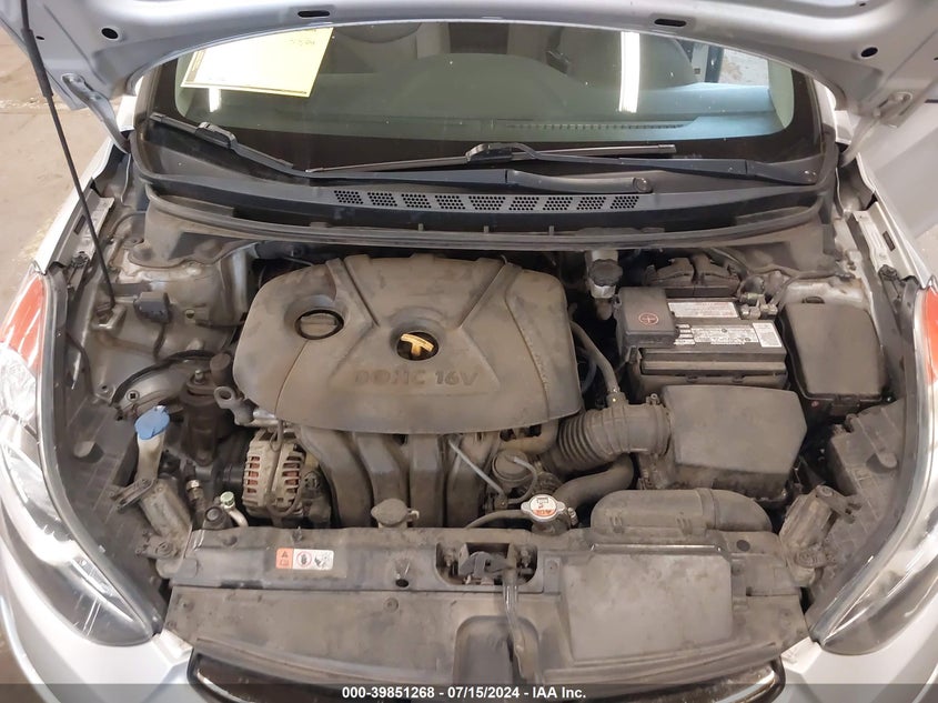 2013 Hyundai Elantra Gls VIN: 5NPDH4AEXDH242542 Lot: 39851268