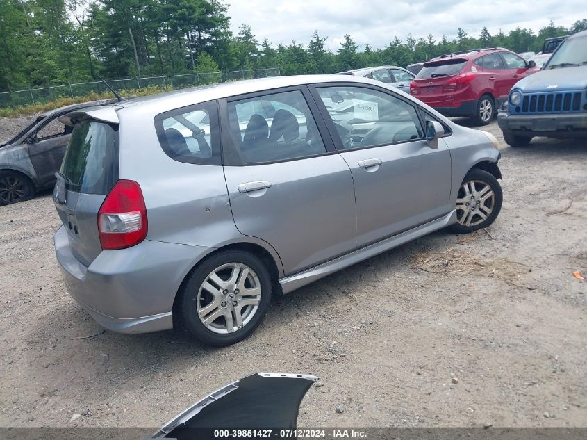 2008 Honda Fit Sport VIN: JHMGD38668S002900 Lot: 39851427