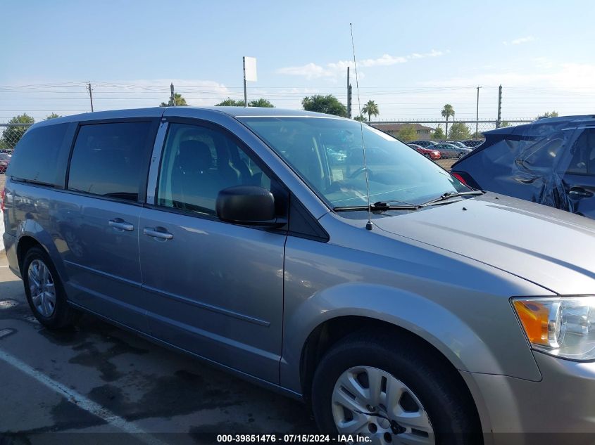 2016 Dodge Grand Caravan Se VIN: 2C4RDGBG4GR134637 Lot: 39851476