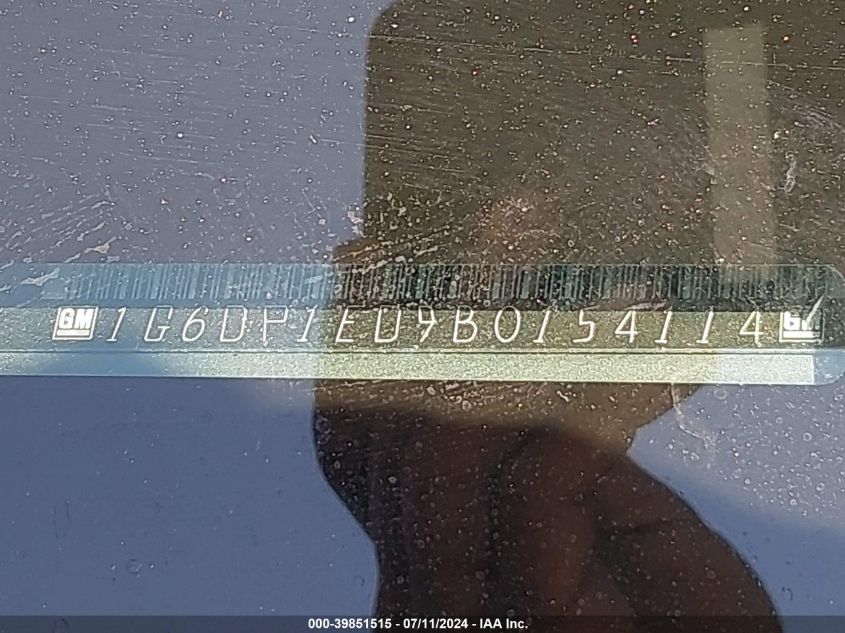 2011 Cadillac Cts Premium VIN: 1G6DP1ED9B0154114 Lot: 39851515