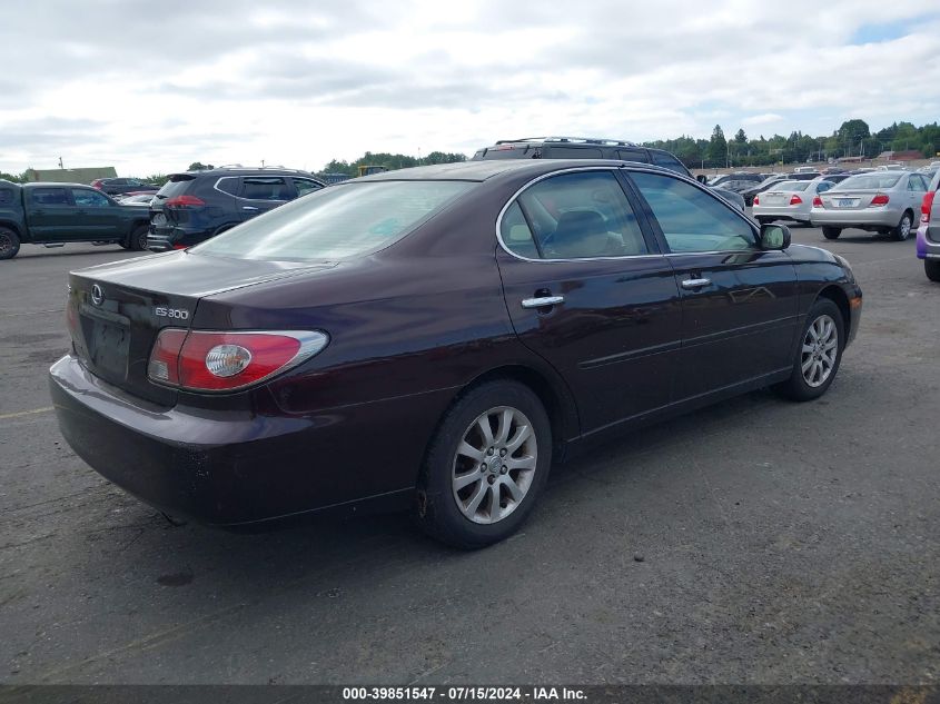 2003 Lexus Es 300 VIN: JTHBF30GX30110417 Lot: 39851547