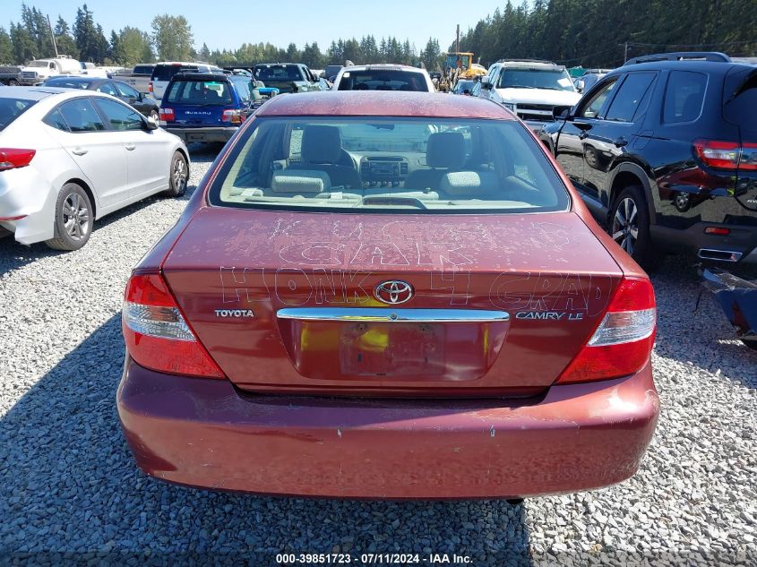 2004 Toyota Camry Le VIN: 4T1BE32K14U299129 Lot: 39851723