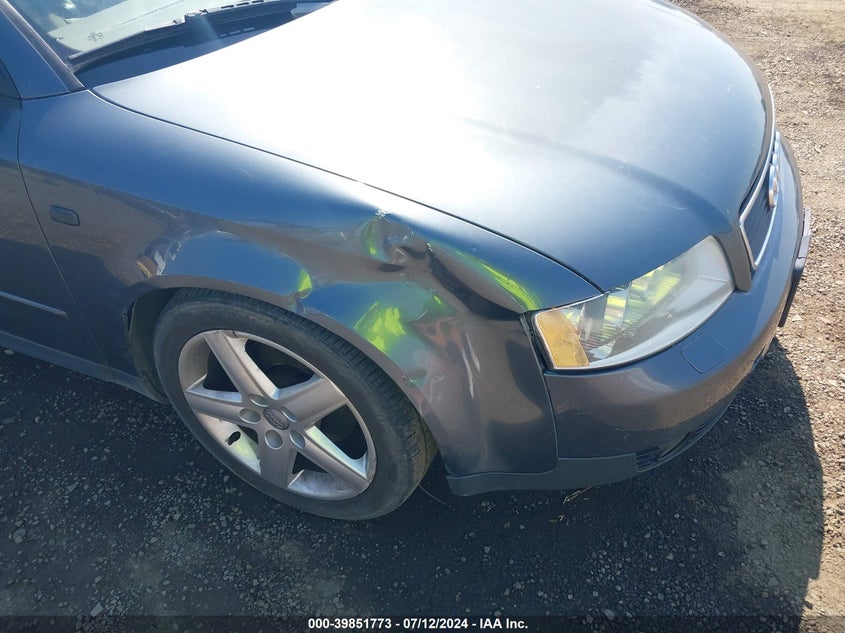 2004 Audi A4 1.8T VIN: WAULC68E54A037792 Lot: 39851773