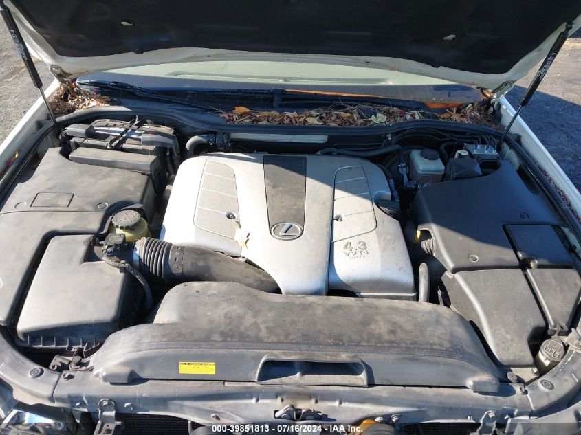 2001 Lexus Ls 430 VIN: JTHBN30F810045381 Lot: 39851813