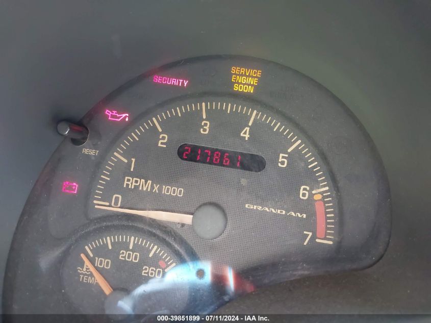 1999 Pontiac Grand Am Se1 VIN: 1G2NE52EXXC560988 Lot: 39851899