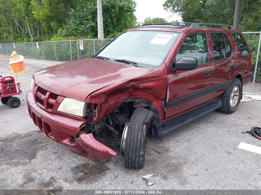 2003 Isuzu Rodeo S 3.2L V6 VIN: 4S2CK58WX34313488 Lot: 39851989