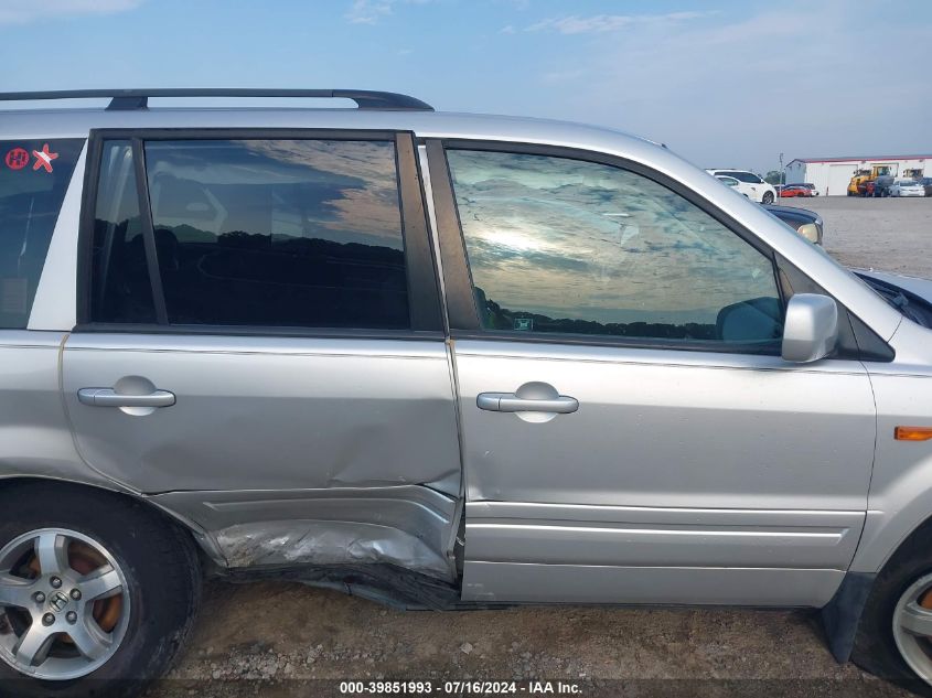 2006 Honda Pilot Ex-L VIN: 5FNYF18796B026275 Lot: 39851993