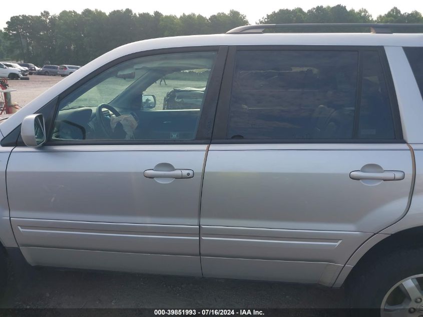 2006 Honda Pilot Ex-L VIN: 5FNYF18796B026275 Lot: 39851993