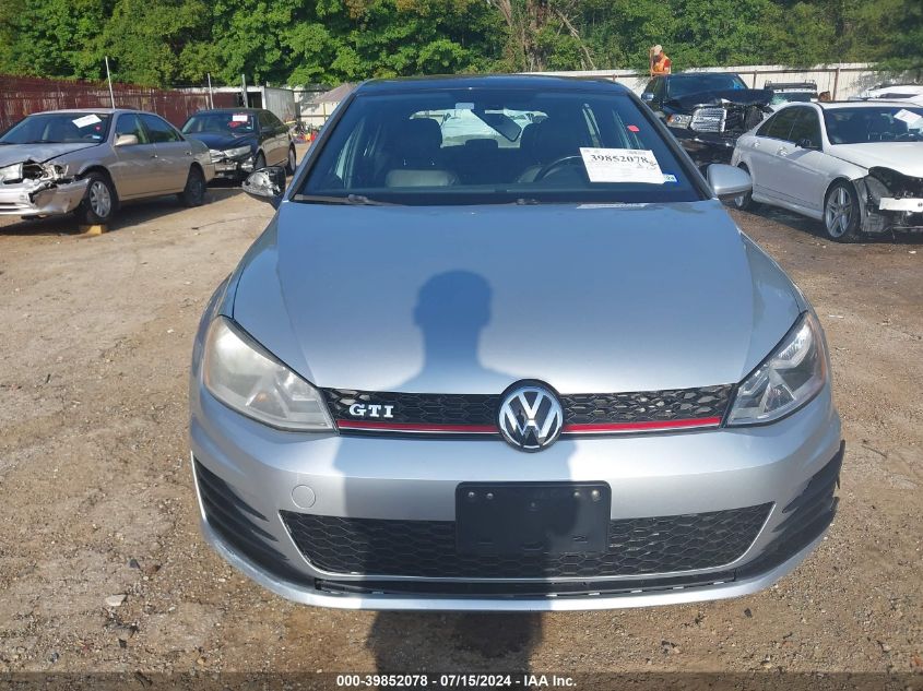 2015 Volkswagen Golf Gti 2.0T Se 4-Door VIN: 3VW4T7AU7FM003922 Lot: 39852078