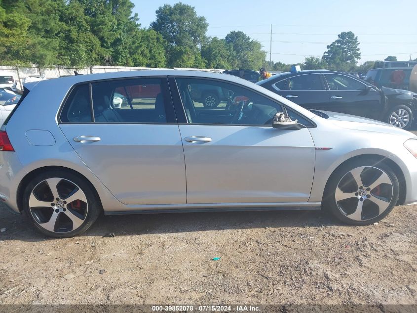 2015 Volkswagen Golf Gti 2.0T Se 4-Door VIN: 3VW4T7AU7FM003922 Lot: 39852078