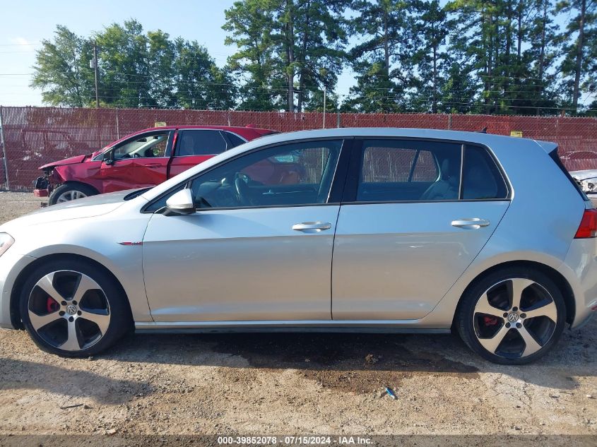 2015 Volkswagen Golf Gti 2.0T Se 4-Door VIN: 3VW4T7AU7FM003922 Lot: 39852078