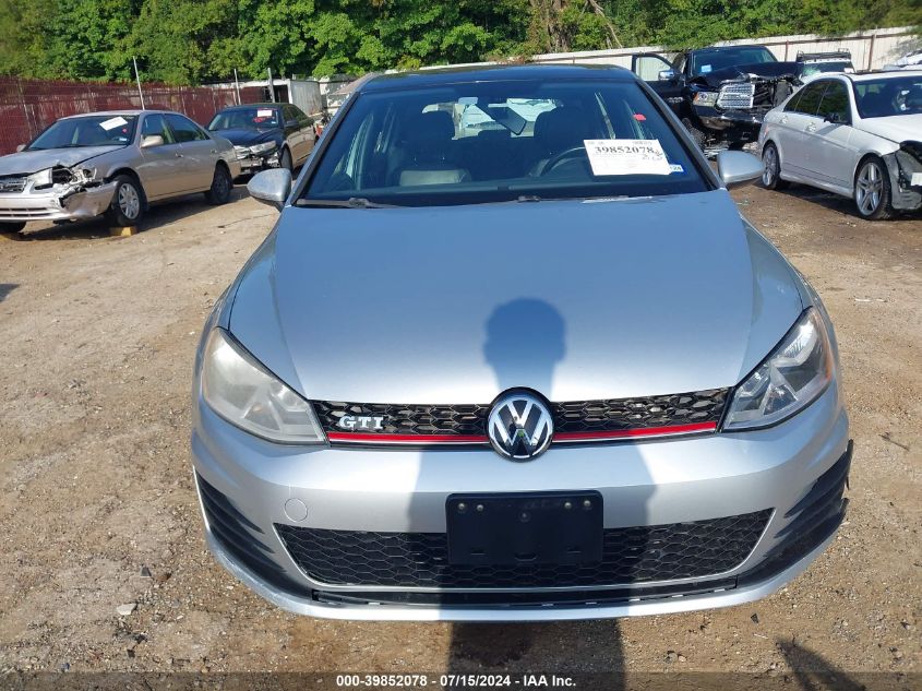 2015 Volkswagen Golf Gti 2.0T Se 4-Door VIN: 3VW4T7AU7FM003922 Lot: 39852078