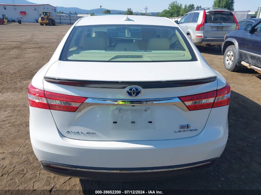 2014 Toyota Avalon Hybrid Limited VIN: 4T1BD1EB7EU020836 Lot: 39852200