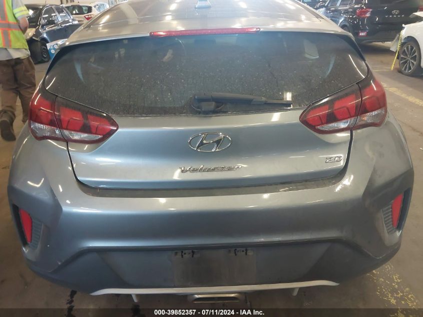 2019 Hyundai Veloster 2.0 VIN: KMHTG6AF6KU019769 Lot: 39852357