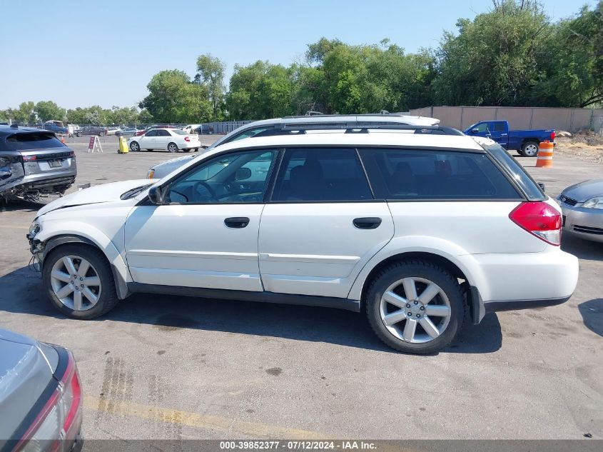 2008 Subaru Outback 2.5I VIN: 4S4BP61C187318904 Lot: 39852377
