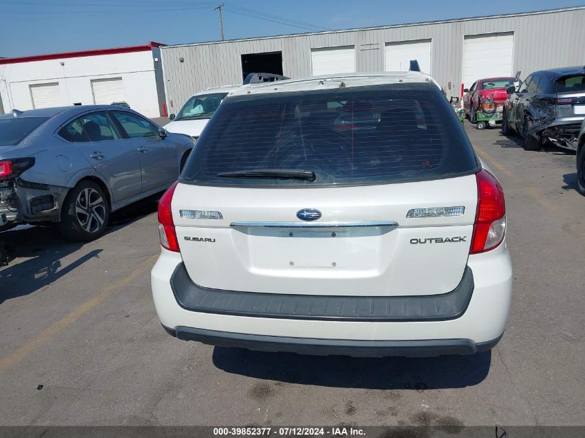 2008 Subaru Outback 2.5I VIN: 4S4BP61C187318904 Lot: 39852377