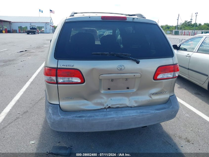 2001 Toyota Sienna Ce VIN: 4T3ZF19C11U327352 Lot: 39852480