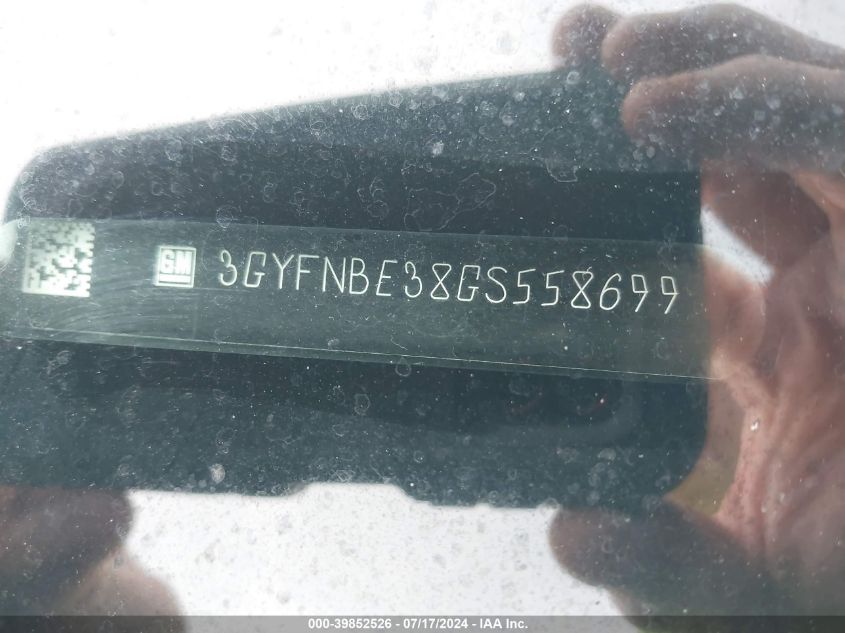 2016 Cadillac Srx Luxury Collection VIN: 3GYFNBE38GS558699 Lot: 39852526