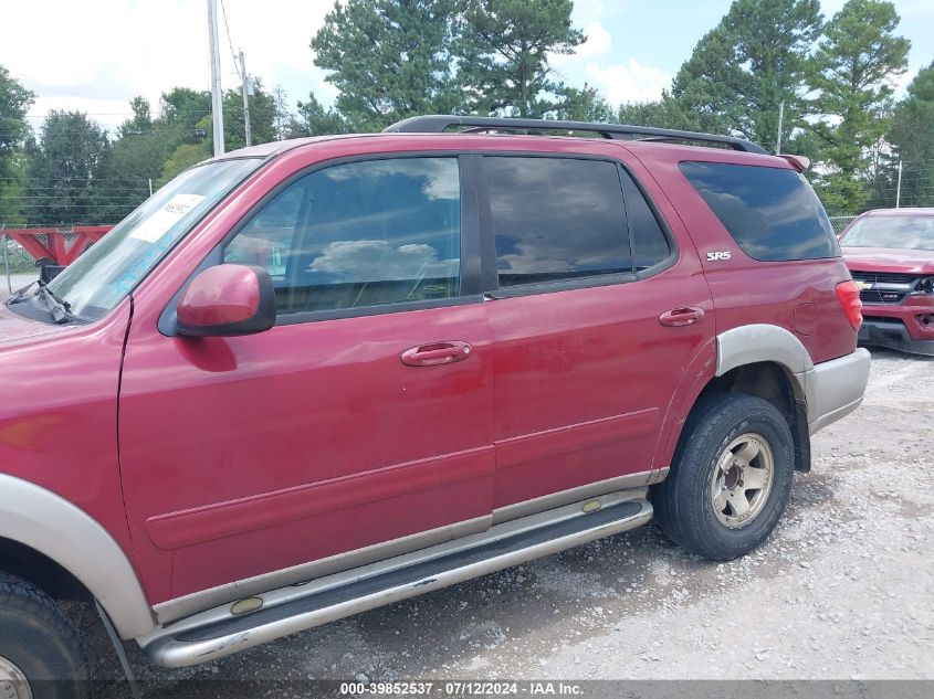 2002 Toyota Sequoia Sr5 VIN: 5TDZT34A02S081410 Lot: 39852537