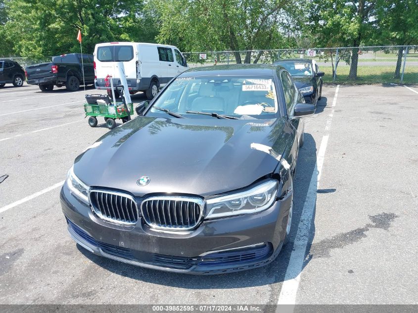 2016 BMW 750I xDrive VIN: WBA7F2C59GG419981 Lot: 39852595