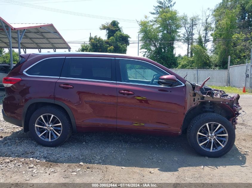 2018 Toyota Highlander Xle VIN: 5TDJZRFHXJS874026 Lot: 39852644