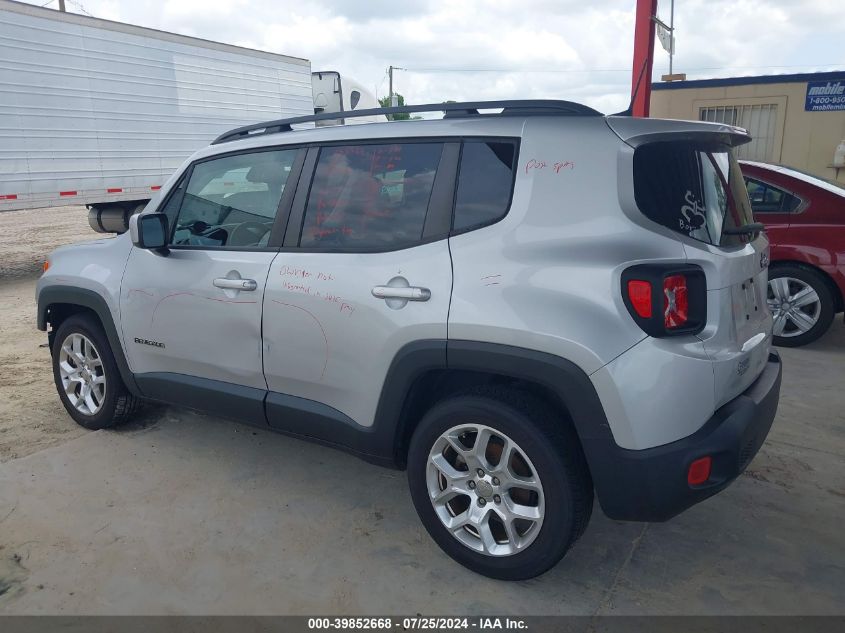 2018 Jeep Renegade Latitude Fwd VIN: ZACCJABB8JPJ67083 Lot: 39852668