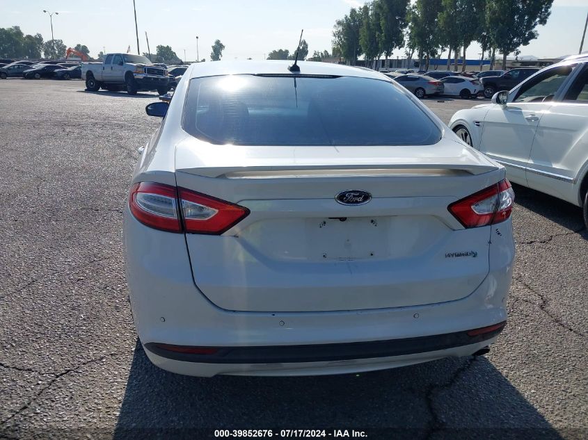 2013 Ford Fusion Hybrid Se VIN: 3FA6P0LU4DR362574 Lot: 39852676