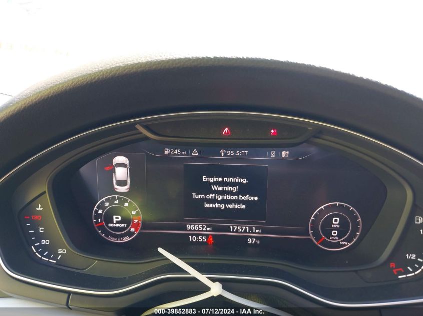 2018 Audi S5 3.0T Premium Plus VIN: WAUC4CF51JA011393 Lot: 39852883