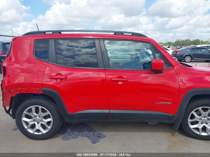 2018 Jeep Renegade Latitude Fwd VIN: ZACCJABB2JPG71146 Lot: 39853098