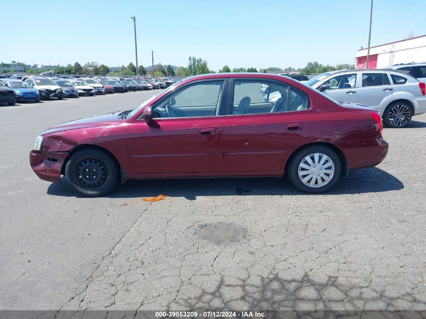 2001 Hyundai Elantra Gls VIN: KMHDN45D41U058799 Lot: 39853209