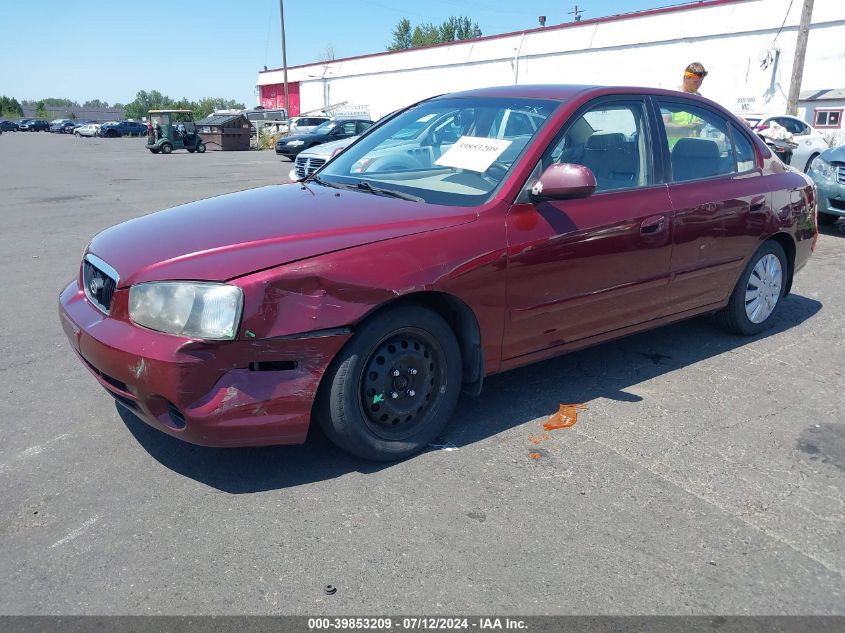 2001 Hyundai Elantra Gls VIN: KMHDN45D41U058799 Lot: 39853209