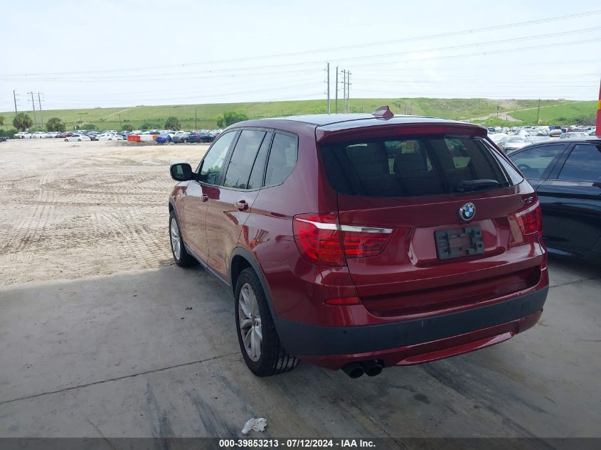 2013 BMW X3 xDrive28I VIN: 5UXWX9C57D0A09836 Lot: 39853213