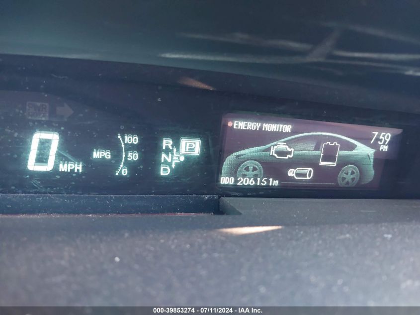 2012 Toyota Prius Two VIN: JTDKN3DU6C5433001 Lot: 39853274