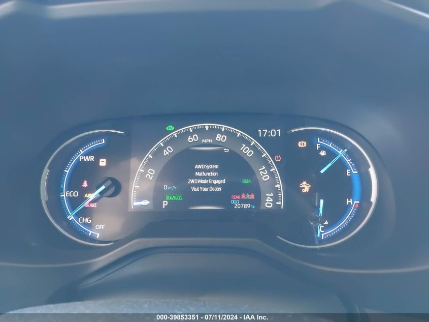 2020 Toyota Rav4 Hybrid Xse VIN: 2T3EWRFV5LW074672 Lot: 39853351