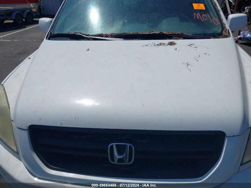 2005 Honda Pilot Ex VIN: 2HKYF18405H550033 Lot: 39853488