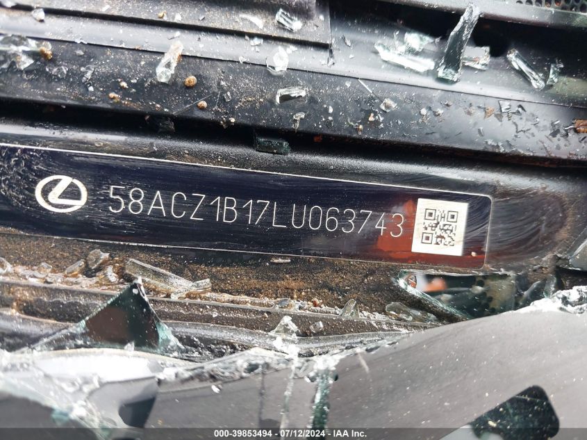 2020 Lexus Es 350 VIN: 58ACZ1B17LU063743 Lot: 39853494