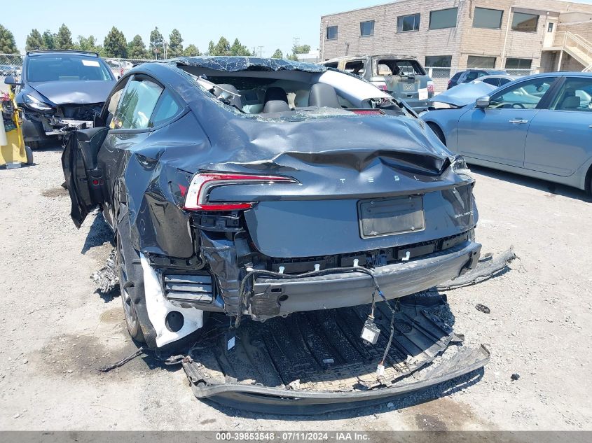 2024 Tesla Model 3 Long Range Dual Motor All-Wheel Drive VIN: 5YJ3E1EB7RF729092 Lot: 39853548