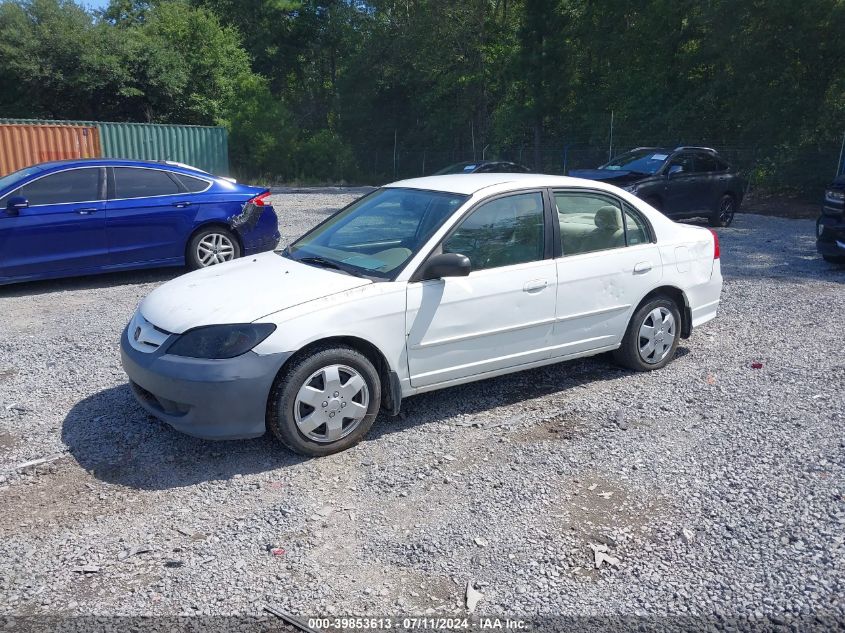 2HGES16585H523327 | 2005 HONDA CIVIC