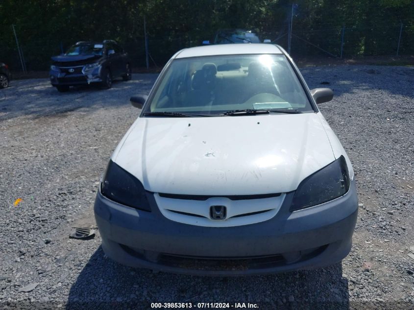 2HGES16585H523327 | 2005 HONDA CIVIC