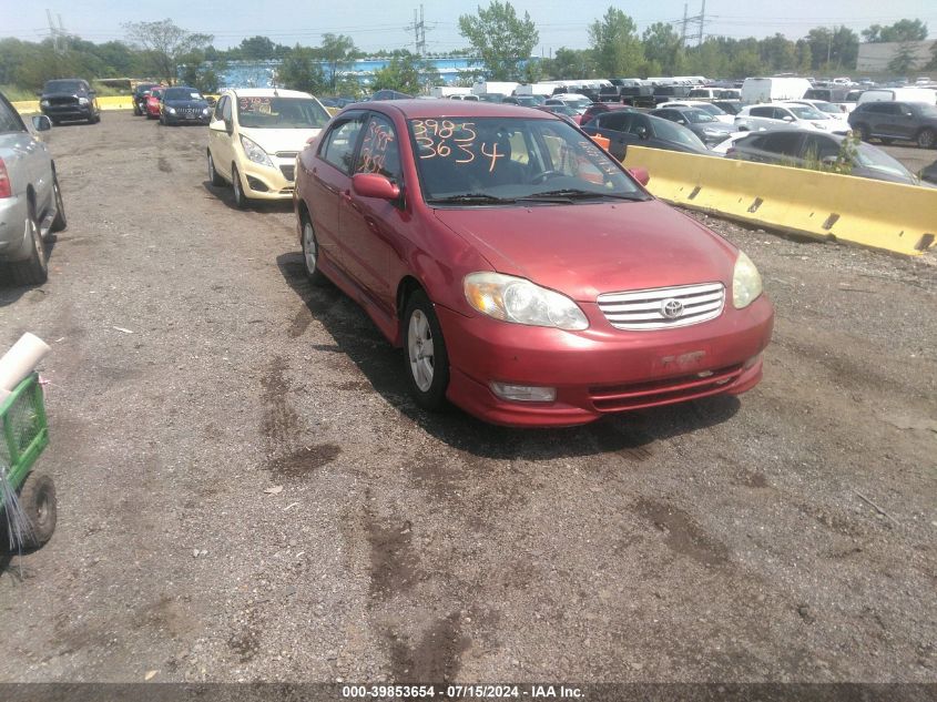 2003 Toyota Corolla S VIN: 2T1BR32E83C028261 Lot: 39853654